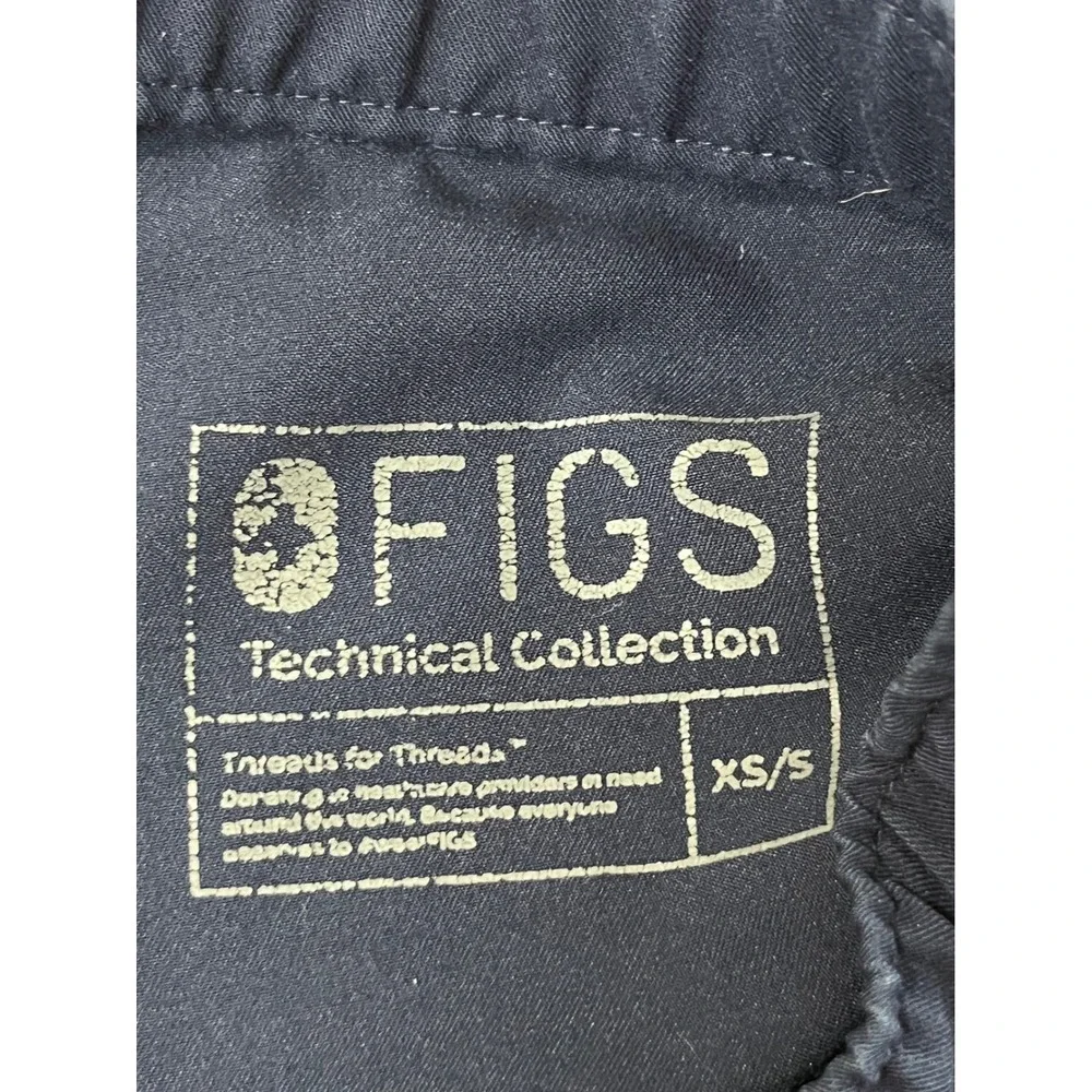 FIGS Technical Collection Scrub Pants Men's XS Navy Blue Cargo Pockets TM3001S